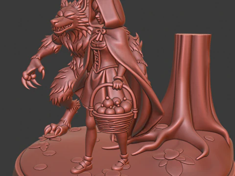 Red Reding Hood 3D Print Model