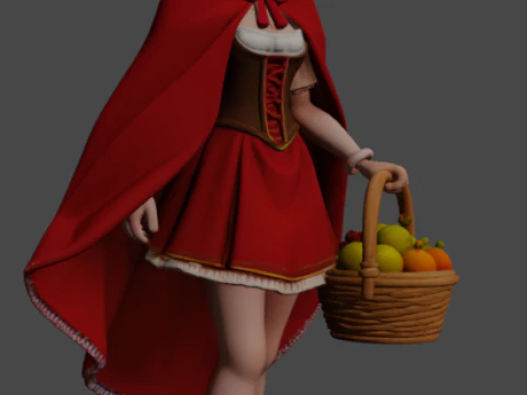 Red Reding Hood 3D Print Model