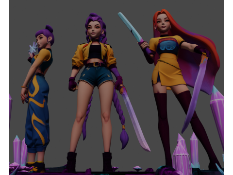 K-Pop Demon Hunters 3D Print Model