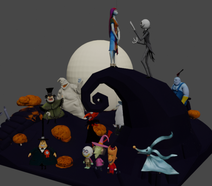 The Nightmare Before Christmas 3D 打印模型 .c4d .max .obj .3ds .fbx .stl .blend 