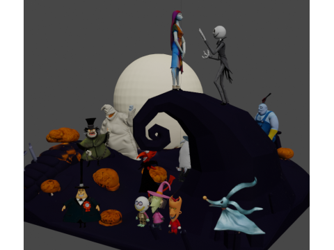 The Nightmare Before Christmas Modelo de Impressão 3D