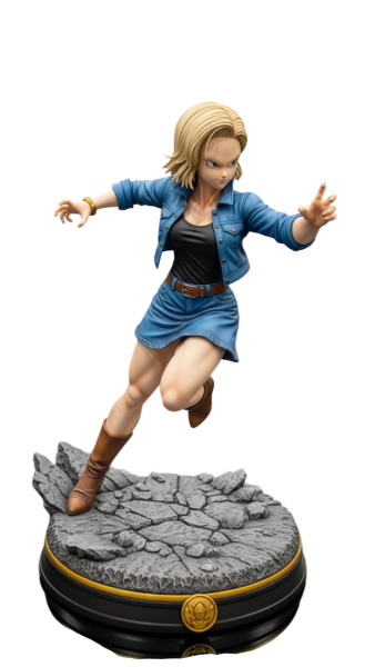 Android 18 - Dragon Ball Z 3Dプリントモデル .c4d .max .obj .3ds .fbx .stl .blend 