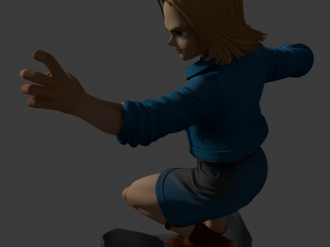 Android 18 - Dragon Ball Z 3Dプリントモデル