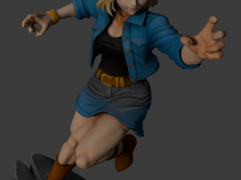 Android 18 - Dragon Ball Z 3Dプリントモデル