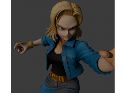 Android 18 - Dragon Ball Z 3Dプリントモデル