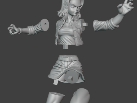 Android 18 - Dragon Ball Z 3Dプリントモデル