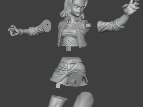 Android 18 - Dragon Ball Z 3D Print Model