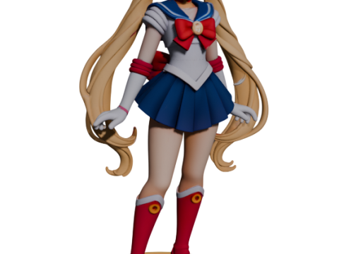 Sailor Moon 3D Baskı Modeli
