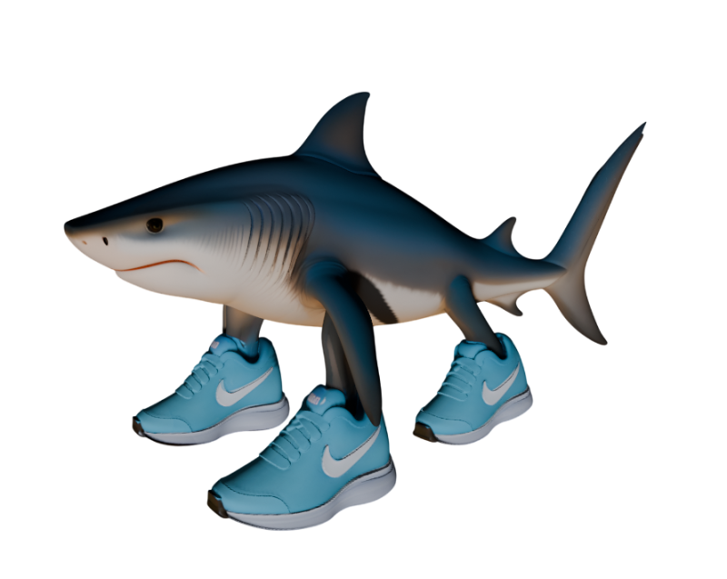 Tralalero Tralala Modelo de impresión 3D .c4d .max .obj .3ds .fbx .stl .blend 