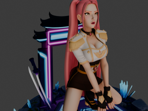 Mira - K Pop Demon Hunters 3D Druckmodell