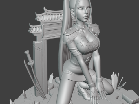 Mira - K Pop Demon Hunters 3D Druckmodell