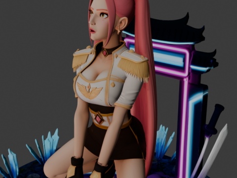 Mira - K Pop Demon Hunters 3D Druckmodell