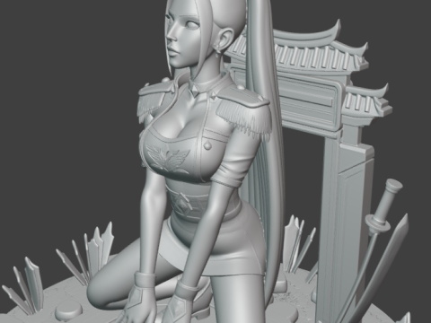 Mira - K Pop Demon Hunters 3D Druckmodell