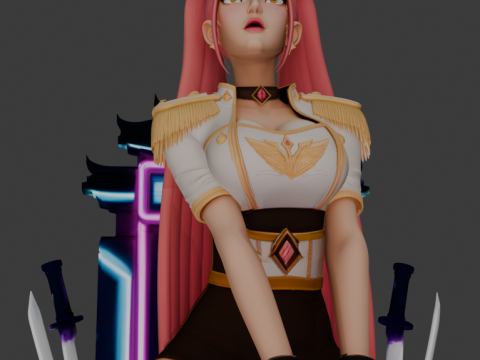 Mira - K Pop Demon Hunters 3D Druckmodell