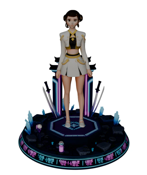 Zoey - K Pop Demon Hunters 3D Print Model .c4d .max .obj .3ds .fbx .stl .blend