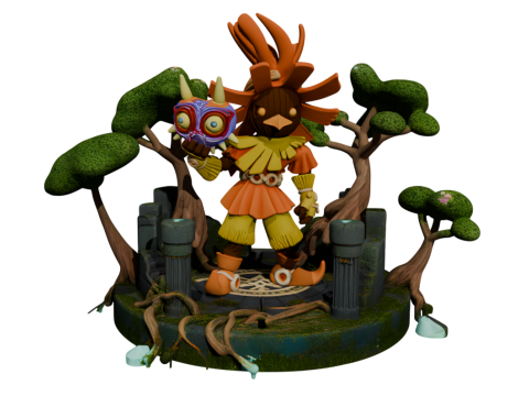 Skull Kid 3Dプリントモデル