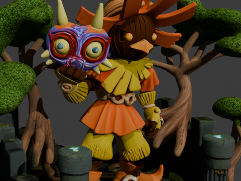 스컬 키드 3D 프린트 모델