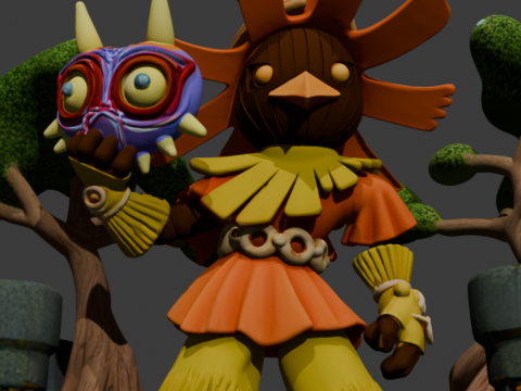 스컬 키드 3D 프린트 모델