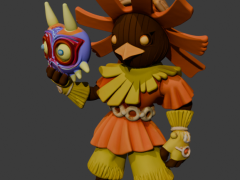 스컬 키드 3D 프린트 모델