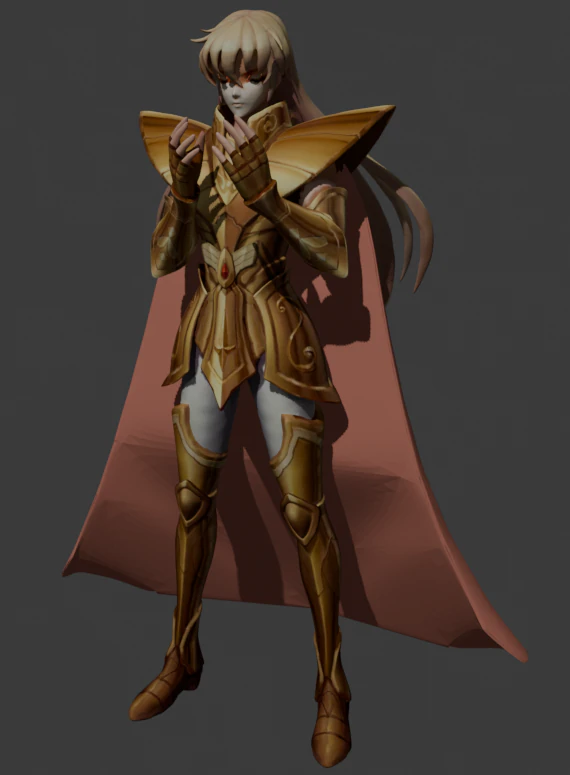 Shaka de Virgo - Saint Seiya 3D Print Model .c4d .max .obj .3ds .fbx .stl .blend 