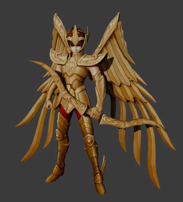 Aiolos de Sagitario - Saint Seiya 3D Print Model .c4d .max .obj .3ds .fbx .stl .blend 