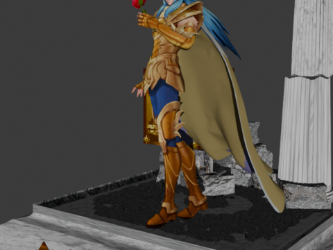 Aphrodite de Piscis - Saint Seiya 3Dプリントモデル