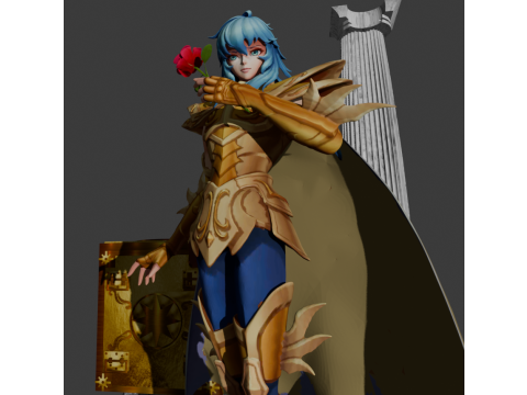 Aphrodite de Piscis - Saint Seiya 3Dプリントモデル