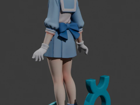 セーラーマーキュリー 3Dプリントモデル