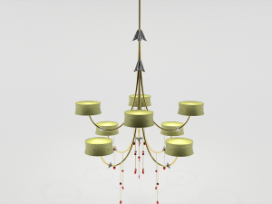 golden chandelier 3D Model