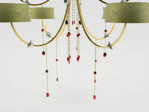 golden chandelier 3D Model