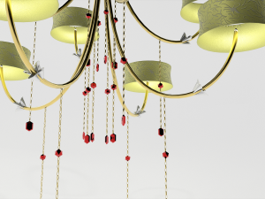 golden chandelier 3D Model