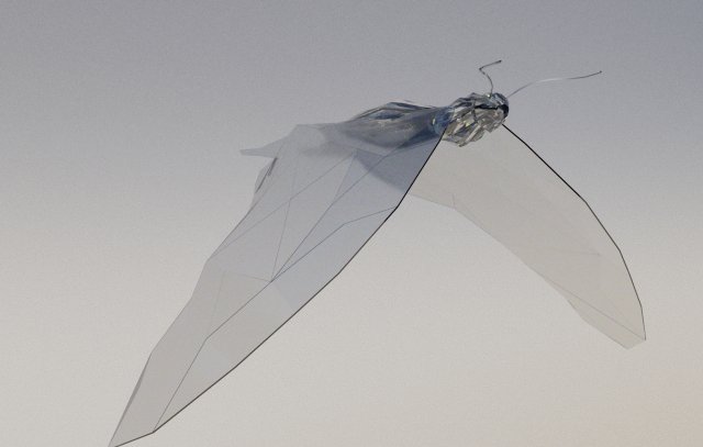 diamond butterfly 3D 모델 .c4d .max .obj .3ds .fbx .stl .blend 