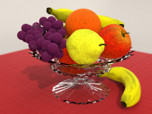 fruits in bowl Modèle 3D