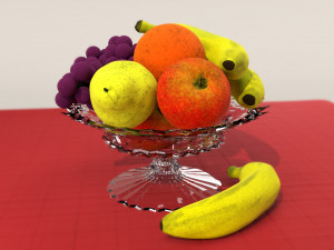 fruits in bowl Modèle 3D