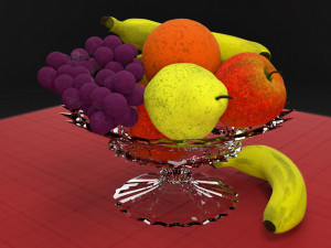 fruits in bowl Modèle 3D