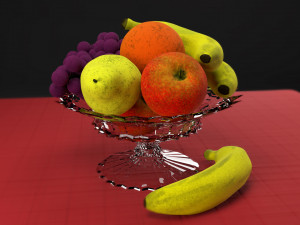 fruits in bowl Modèle 3D