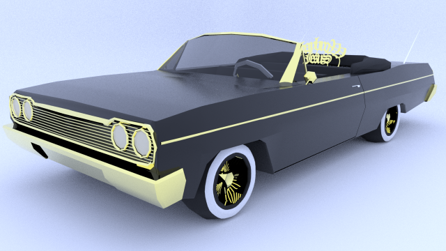 impala lowrider lowpoly 3D Модель .c4d .max .obj .3ds .fbx .stl .blend 