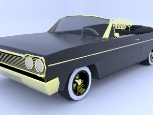 impala lowrider lowpoly Modello 3D