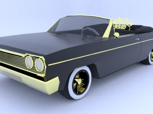 impala lowrider lowpoly Modelo 3D