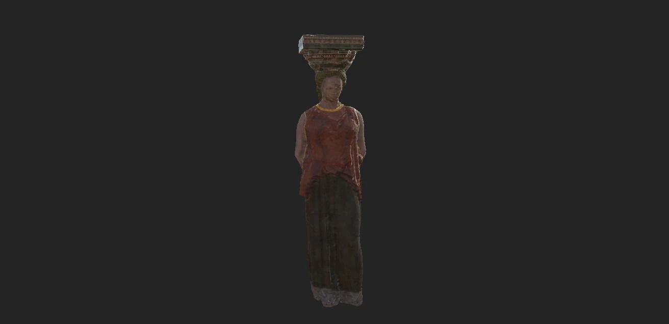 caryatid 3D Model .c4d .max .obj .3ds .fbx .stl .blend 