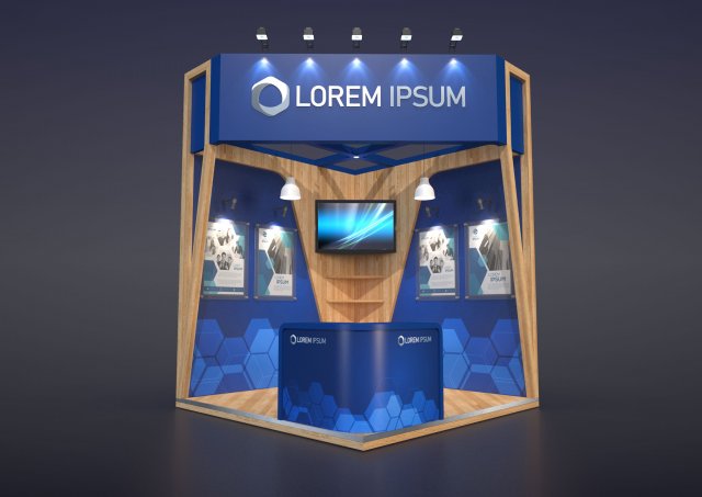 exhibition stand rpd 3D Model .c4d .max .obj .3ds .fbx .stl .blend 