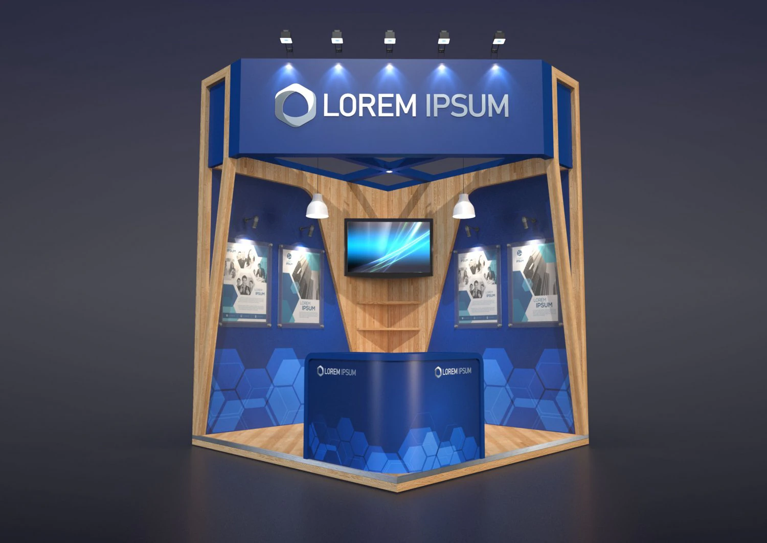 exhibition stand rpd 3D Model .c4d .max .obj .3ds .fbx .stl .blend 