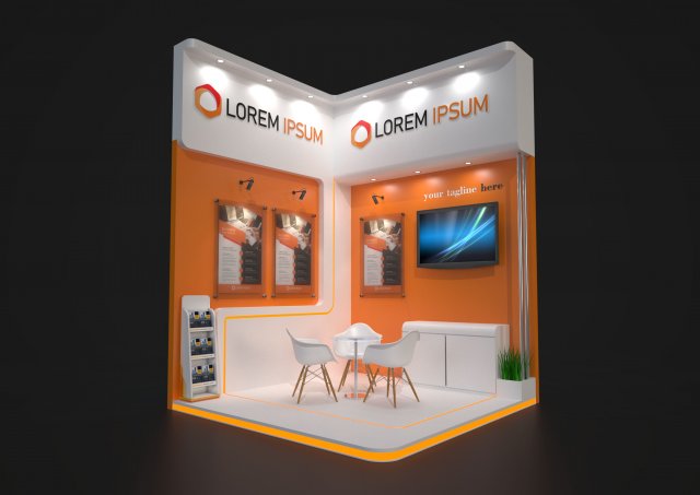 exhibition stand jby 3D Модель .c4d .max .obj .3ds .fbx .stl .blend 