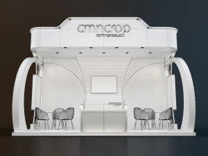 exhibition stand kkp 18 sqm 3D Model