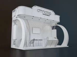 exhibition stand kkp 18 sqm 3D Model