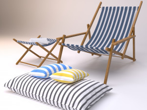 sling chair 3D मॉडल