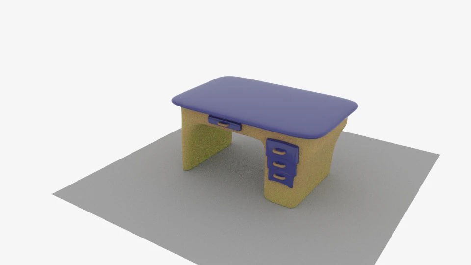 small desk 3D Model .c4d .max .obj .3ds .fbx .stl .blend