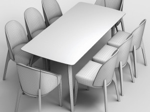 dinning set 01 Modelo 3D