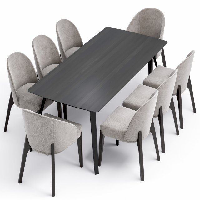 dinning set 01 Modelo 3D .c4d .max .obj .3ds .fbx .stl .blend 