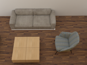 living room 3Dモデル